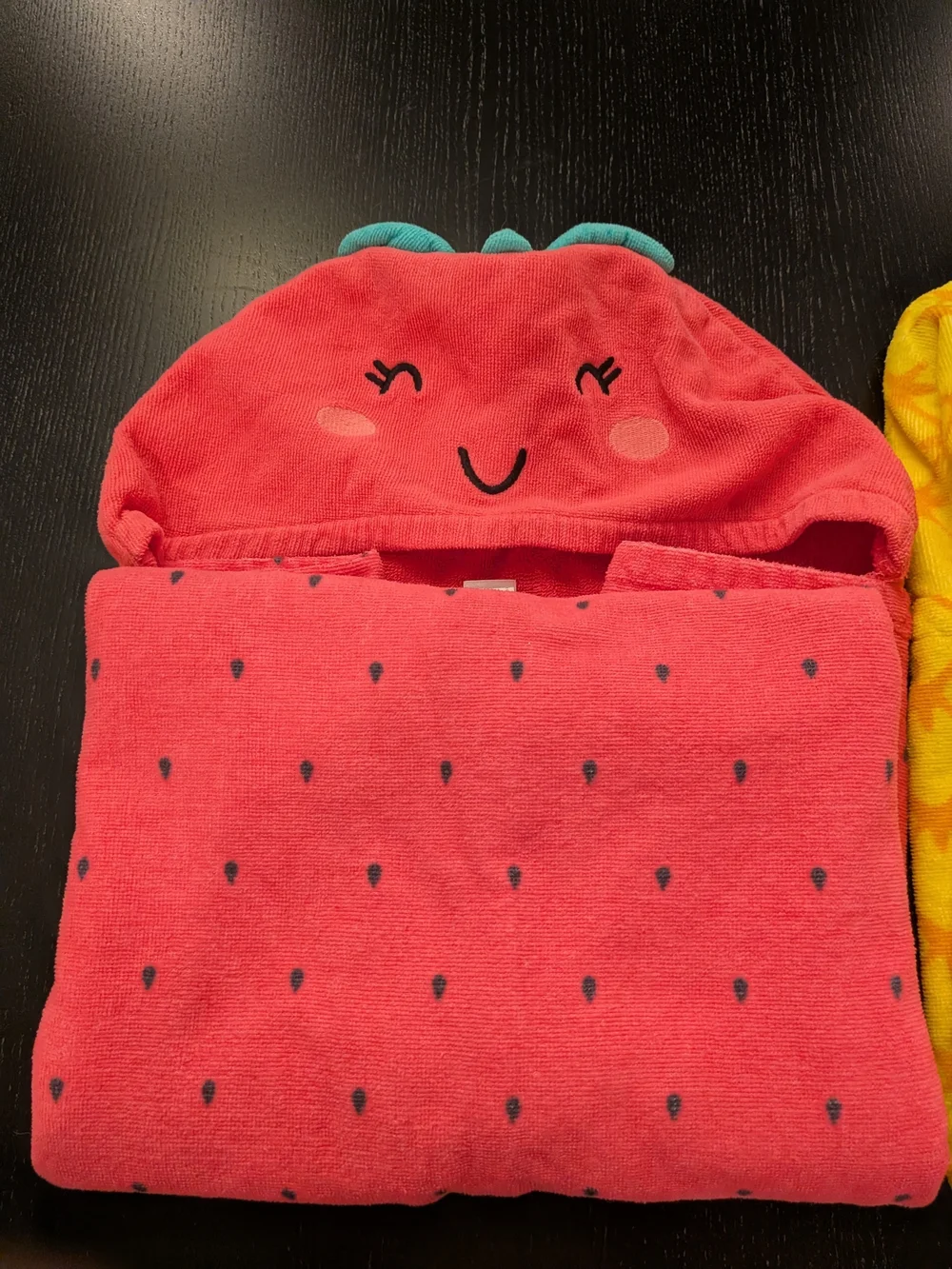 Carter's Pink Strawberry & Yellow Pineapple Hooded Pajama Sleep Sacks
